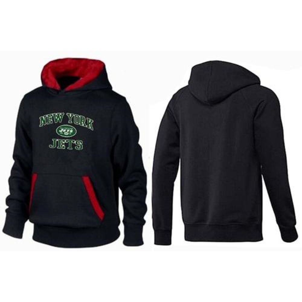 New York Jets Heart & Soul Pullover Hoodie Black & Red