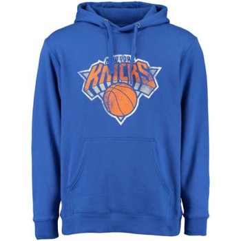 New York Knicks Distressed Hoodie Blue New York Knicks Distressed Hoodie Blue