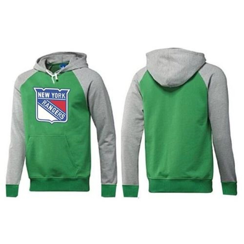 New York Rangers Pullover Hoodie Green & Grey