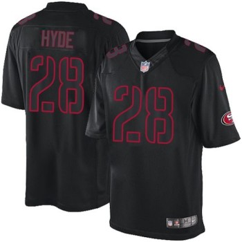49ers #28 Carlos Hyde Black Men's Stitched NFL Impact Limited Jersey 49ers #28 Carlos Hyde Black Men's Stitched NFL Impact Limited Jersey