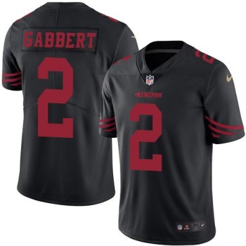 49ers #2 Blaine Gabbert Black Men's Stitched NFL Limited Rush Jersey 49ers #2 Blaine Gabbert Black Men's Stitched NFL Limited Rush Jersey