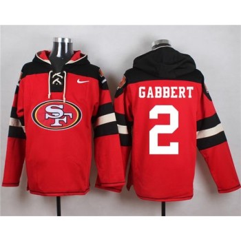 49ers #2 Blaine Gabbert Red Player Pullover NFL Hoodie 49ers #2 Blaine Gabbert Red Player Pullover NFL Hoodie