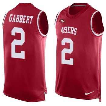 49ers #2 Blaine Gabbert Red Team Color Men's Stitched NFL Limited Tank Top Jersey 49ers #2 Blaine Gabbert Red Team Color Men's Stitched NFL Limited Tank Top Jersey
