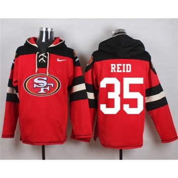 49ers #35 Eric Reid Red Player Pullover NFL Hoodie 49ers #35 Eric Reid Red Player Pullover NFL Hoodie