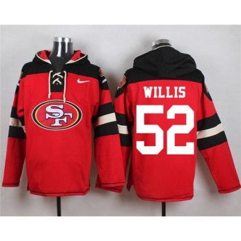 49ers #52 Patrick Willis Red Player Pullover NFL Hoodie 49ers #52 Patrick Willis Red Player Pullover NFL Hoodie