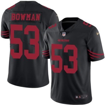 49ers #53 NaVorro Bowman Black Men's Stitched NFL Limited Rush Jersey 49ers #53 NaVorro Bowman Black Men's Stitched NFL Limited Rush Jersey