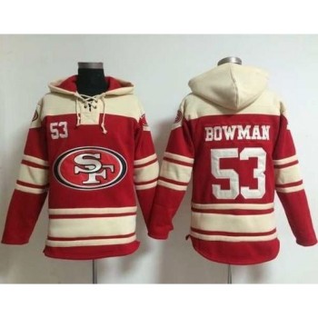49ers #53 NaVorro Bowman Red Sawyer Hoodie Sweatshirt NFL Hoodie 49ers #53 NaVorro Bowman Red Sawyer Hoodie Sweatshirt NFL Hoodie