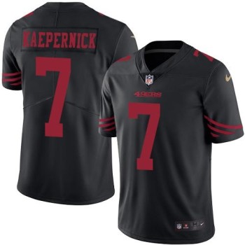 49ers #7 Colin Kaepernick Black Men's Stitched NFL Limited Rush Jersey 49ers #7 Colin Kaepernick Black Men's Stitched NFL Limited Rush Jersey