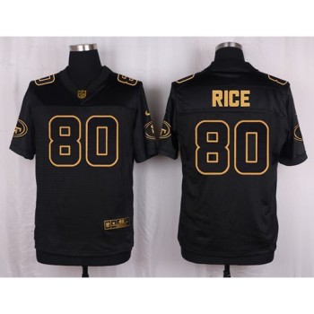 49ers #80 Jerry Rice Black Men's Stitched NFL Elite Pro Line Gold Collection Jersey 49ers #80 Jerry Rice Black Men's Stitched NFL Elite Pro Line Gold Collection Jersey