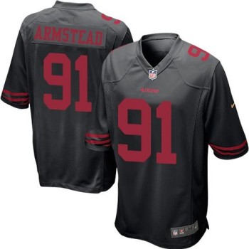 49ers #91 Arik Armstead Black Alternate Youth Stitched NFL Elite Jersey 49ers #91 Arik Armstead Black Alternate Youth Stitched NFL Elite Jersey
