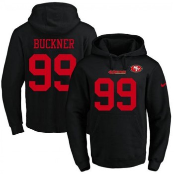 49ers #99 DeForest Buckner Black Name & Number Pullover NFL Hoodie 49ers #99 DeForest Buckner Black Name & Number Pullover NFL Hoodie