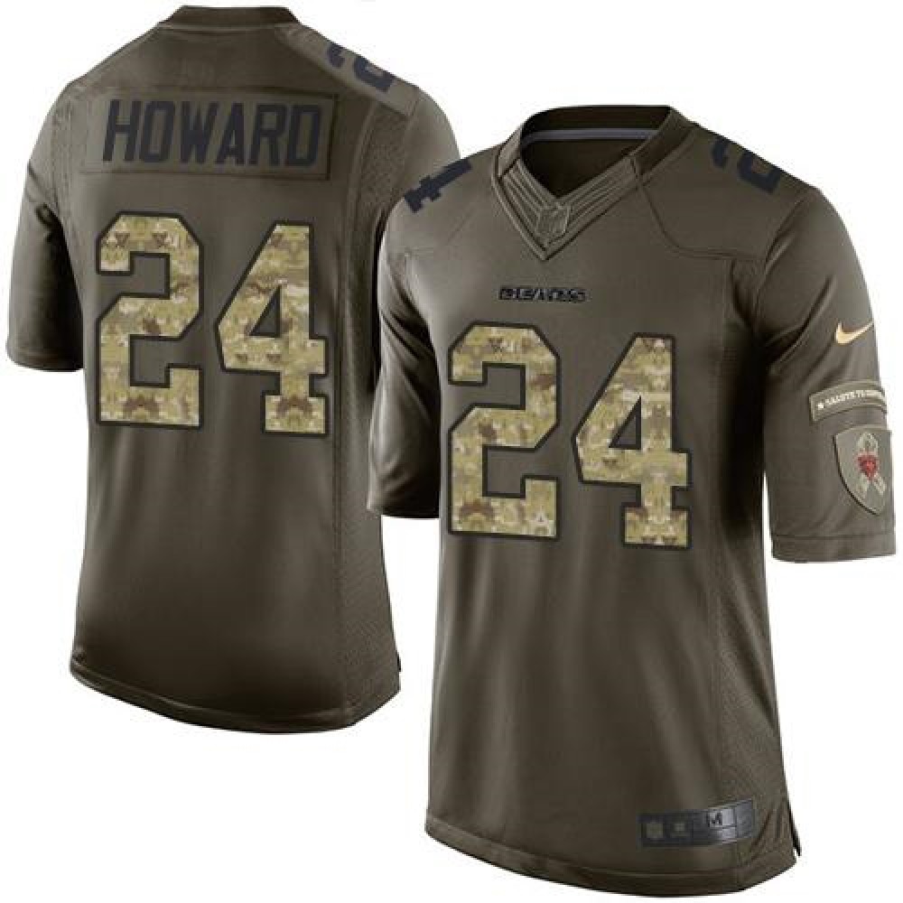 Bears #24 Jordan Howard Green Men's Stitched NFL Limited Salute to Service Jersey