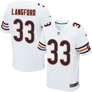 Bears #33 Jeremy Langford White Men's Stitched NFL Elite Jersey Bears #33 Jeremy Langford White Men's Stitched NFL Elite Jersey