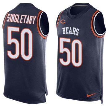 Bears #50 Mike Singletary Navy Blue Team Color Men's Stitched NFL Limited Tank Top Jersey Bears #50 Mike Singletary Navy Blue Team Color Men's Stitched NFL Limited Tank Top Jersey