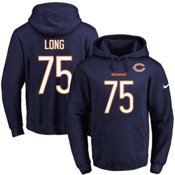 Bears #75 Kyle Long Navy Blue Name & Number Pullover NFL Hoodie Bears #75 Kyle Long Navy Blue Name & Number Pullover NFL Hoodie
