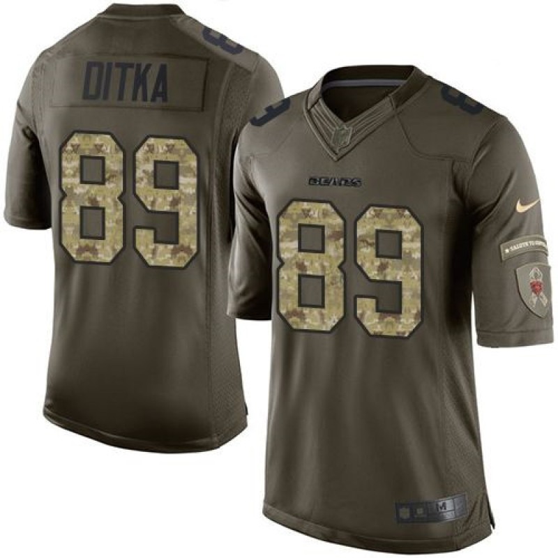 Bears #89 Mike Ditka Green Men's Stitched NFL Limited Salute to Service Jersey