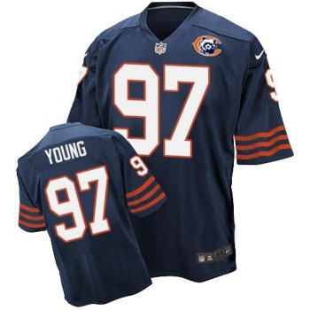 Bears #97 Willie Young Navy Blue Throwback Men's Stitched NFL Elite Jersey Bears #97 Willie Young Navy Blue Throwback Men's Stitched NFL Elite Jersey