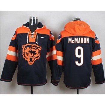 Bears #9 Jim McMahon Navy Blue Player Pullover NFL Hoodie Bears #9 Jim McMahon Navy Blue Player Pullover NFL Hoodie