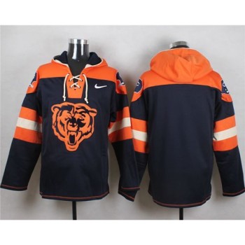 Bears Blank Navy Blue Player Pullover NFL Hoodie Bears Blank Navy Blue Player Pullover NFL Hoodie