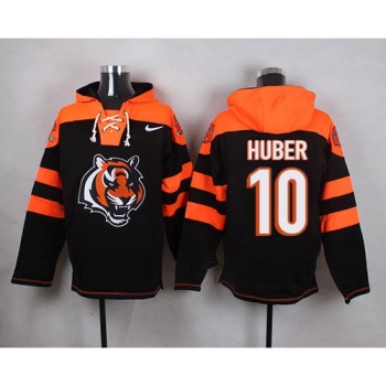 Bengals #10 Kevin Huber Black Player Pullover NFL Hoodie Bengals #10 Kevin Huber Black Player Pullover NFL Hoodie