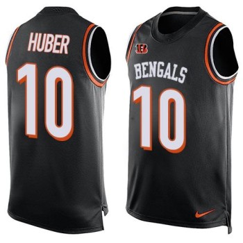 Bengals #10 Kevin Huber Black Team Color Men's Stitched NFL Limited Tank Top Jersey Bengals #10 Kevin Huber Black Team Color Men's Stitched NFL Limited Tank Top Jersey