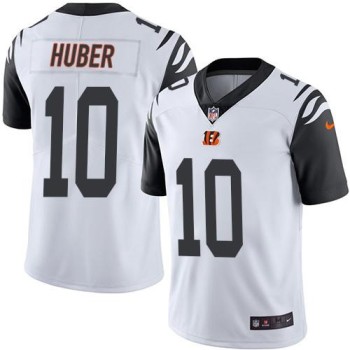 Bengals #10 Kevin Huber White Men's Stitched NFL Limited Rush Jersey Bengals #10 Kevin Huber White Men's Stitched NFL Limited Rush Jersey