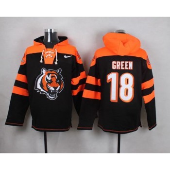Bengals #18 A.J. Green Black Player Pullover NFL Hoodie Bengals #18 A.J. Green Black Player Pullover NFL Hoodie