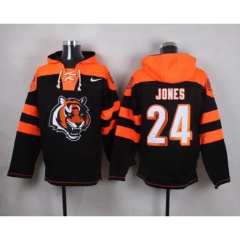 Bengals #24 Adam Jones Black Player Pullover NFL Hoodie Bengals #24 Adam Jones Black Player Pullover NFL Hoodie