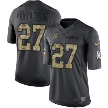 Bengals #27 Dre Kirkpatrick Black Men's Stitched NFL Limited 2016 Salute to Service Jersey Bengals #27 Dre Kirkpatrick Black Men's Stitched NFL Limited 2016 Salute to Service Jersey