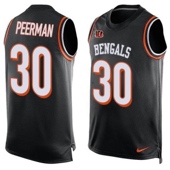 Bengals #30 Cedric Peerman Black Team Color Men's Stitched NFL Limited Tank Top Jersey Bengals #30 Cedric Peerman Black Team Color Men's Stitched NFL Limited Tank Top Jersey