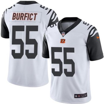 Bengals #55 Vontaze Burfict White Men's Stitched NFL Limited Rush Jersey Bengals #55 Vontaze Burfict White Men's Stitched NFL Limited Rush Jersey