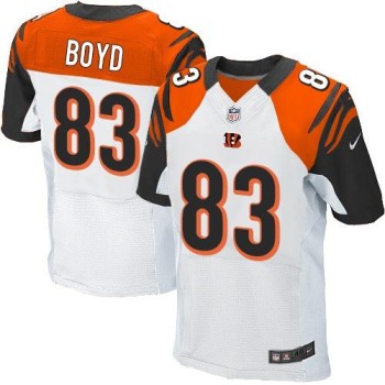 Bengals #83 Tyler Boyd White Men's Stitched NFL Elite Jersey Bengals #83 Tyler Boyd White Men's Stitched NFL Elite Jersey
