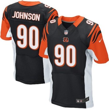 Bengals #90 Michael Johnson Black Team Color Men's Stitched NFL Elite Jersey Bengals #90 Michael Johnson Black Team Color Men's Stitched NFL Elite Jersey