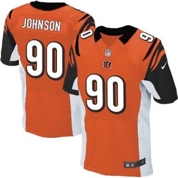 Bengals #90 Michael Johnson Orange Alternate Men's Stitched NFL Elite Jersey Bengals #90 Michael Johnson Orange Alternate Men's Stitched NFL Elite Jersey