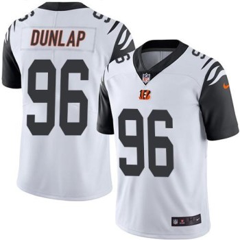 Bengals #96 Carlos Dunlap White Men's Stitched NFL Limited Rush Jersey Bengals #96 Carlos Dunlap White Men's Stitched NFL Limited Rush Jersey
