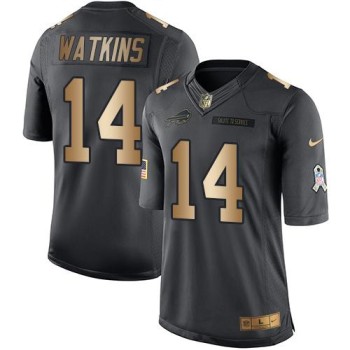 Bills #14 Sammy Watkins Black Men's Stitched NFL Limited Gold Salute To Service Jersey Bills #14 Sammy Watkins Black Men's Stitched NFL Limited Gold Salute To Service Jersey