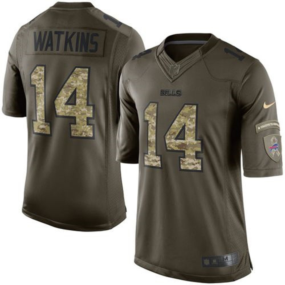 Bills #14 Sammy Watkins Green Men's Stitched NFL Limited Salute To Service Jersey