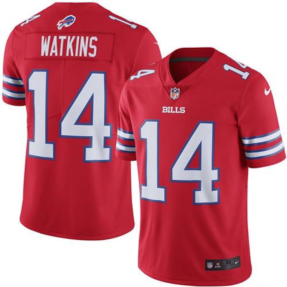 Bills #14 Sammy Watkins Red Men's Stitched NFL Elite Rush Jersey