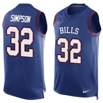 Bills #32 O. J. Simpson Royal Blue Team Color Men's Stitched NFL Limited Tank Top Jersey Bills #32 O. J. Simpson Royal Blue Team Color Men's Stitched NFL Limited Tank Top Jersey