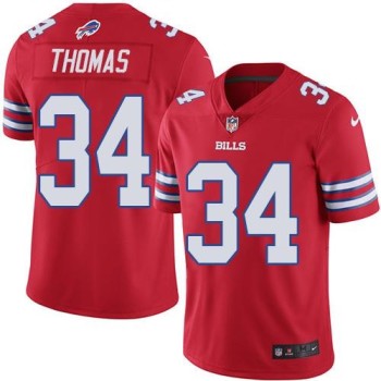 Bills #34 Thurman Thomas Red Youth Stitched NFL Limited Rush Jersey Bills #34 Thurman Thomas Red Youth Stitched NFL Limited Rush Jersey