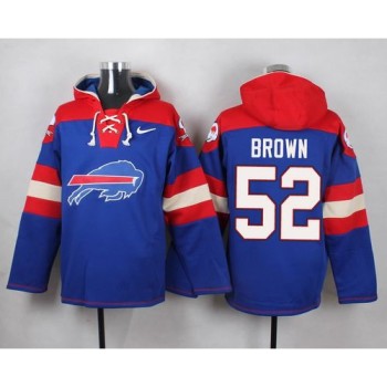 Bills #52 Preston Brown Royal Blue Player Pullover NFL Hoodie Bills #52 Preston Brown Royal Blue Player Pullover NFL Hoodie