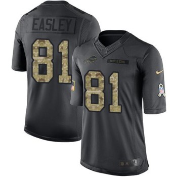 Bills #81 Marcus Easley Black Men's Stitched NFL Limited 2016 Salute To Service Jersey Bills #81 Marcus Easley Black Men's Stitched NFL Limited 2016 Salute To Service Jersey
