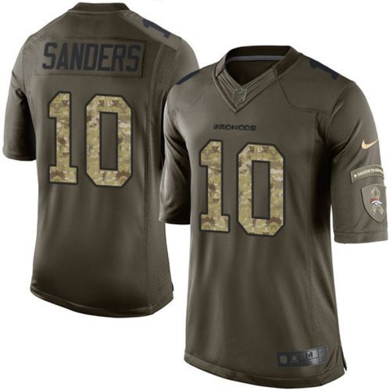 Broncos #10 Emmanuel Sanders Green Men's Stitched NFL Limited Salute To Service Jersey