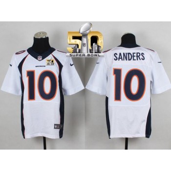 Broncos #10 Emmanuel Sanders White Super Bowl 50 Men's Stitched NFL New Elite Jersey Broncos #10 Emmanuel Sanders White Super Bowl 50 Men's Stitched NFL New Elite Jersey