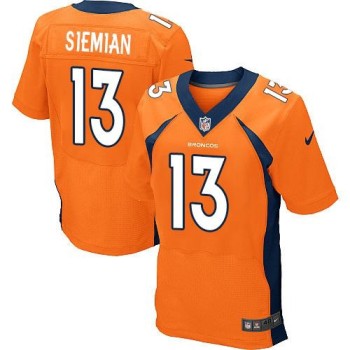 Broncos #13 Trevor Siemian Orange Team Color Men's Stitched NFL New Elite Jersey Broncos #13 Trevor Siemian Orange Team Color Men's Stitched NFL New Elite Jersey