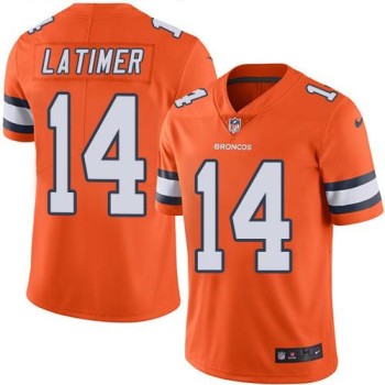 Broncos #14 Cody Latimer Orange Men's Stitched NFL Limited Rush Jersey Broncos #14 Cody Latimer Orange Men's Stitched NFL Limited Rush Jersey