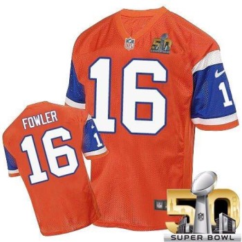 Broncos #16 Bennie Fowler Orange Throwback Super Bowl 50 Men's Stitched NFL Elite Jersey Broncos #16 Bennie Fowler Orange Throwback Super Bowl 50 Men's Stitched NFL Elite Jersey