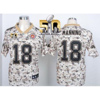 Broncos #18 Peyton Manning Camo USMC Super Bowl 50 Men's Stitched NFL Elite Jersey Broncos #18 Peyton Manning Camo USMC Super Bowl 50 Men's Stitched NFL Elite Jersey