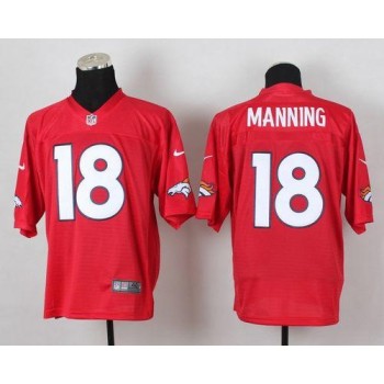 Broncos #18 Peyton Manning Red Men's Stitched NFL Elite QB Practice Jersey Broncos #18 Peyton Manning Red Men's Stitched NFL Elite QB Practice Jersey