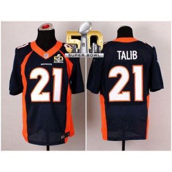 Broncos #21 Aqib Talib Navy Blue Alternate Super Bowl 50 Men's Stitched NFL New Elite Jersey Broncos #21 Aqib Talib Navy Blue Alternate Super Bowl 50 Men's Stitched NFL New Elite Jersey